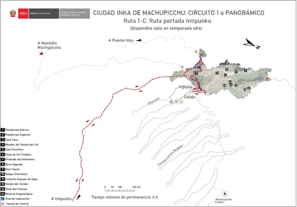 Ruta 1-C Ruta Portada Intipunku (solo en temporada alta)